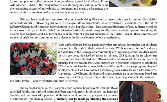 Puerto Rican Arts Alliance Annual Appeal 2012 Puerto Rican Arts Alliance Annual Appeal 2012