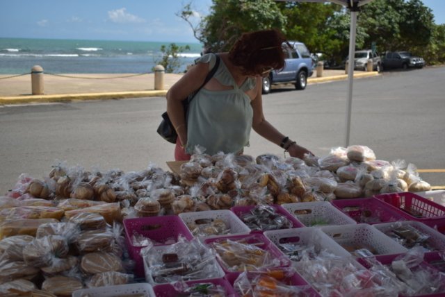 local vendor selling Dulces Tipicos