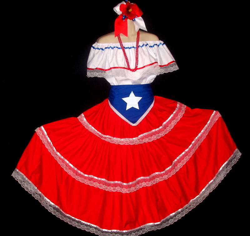 Puerto Rico Flag Apron Dress.