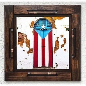 Wooden Domino Table Top Puerto Rico Hijos de Borinquen