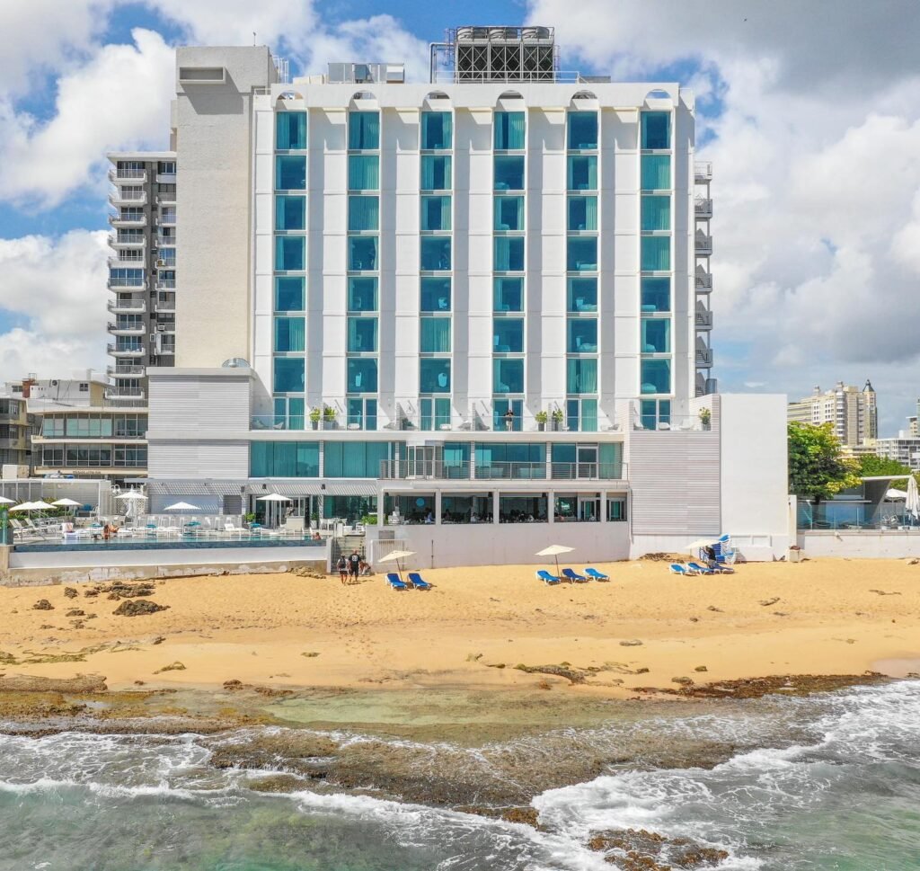 Hotel view from the ocean