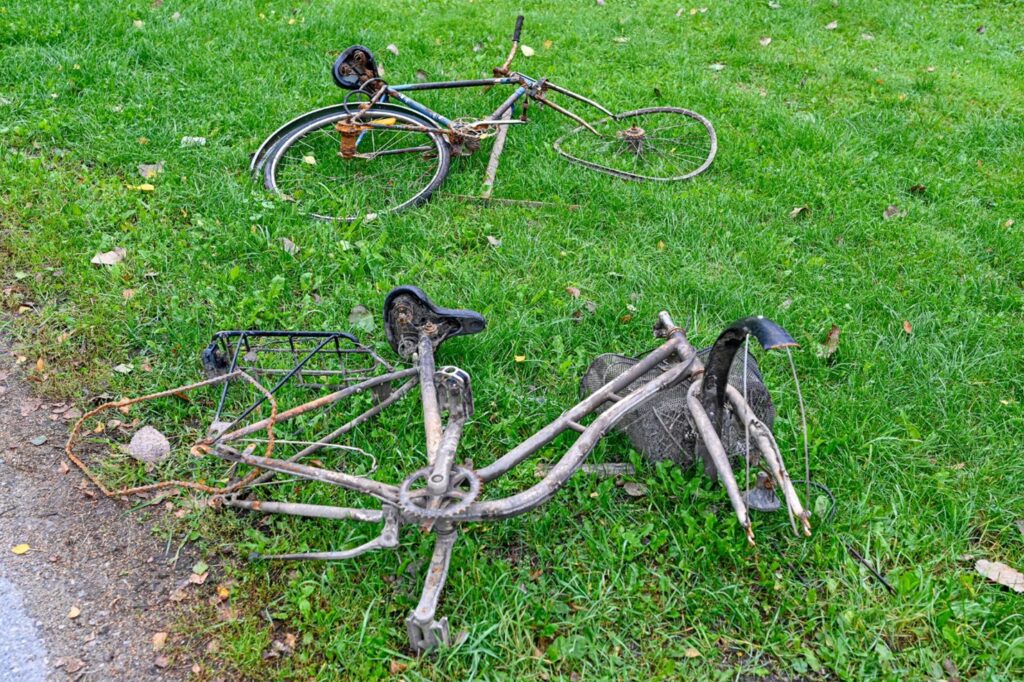old bicycle frames