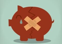 broken piggy bank